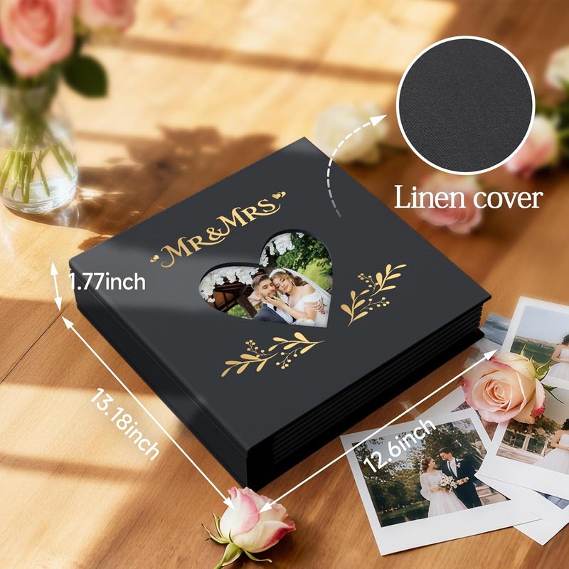 barsone Linen Wedding Photo Album 4x6 with 400 Pockets(Large Capacity Customizable Memory Book, Custom Engraved Cover, Bridal Photo Album for Engagement, Gifts & Memory Keepsake) - Image 2